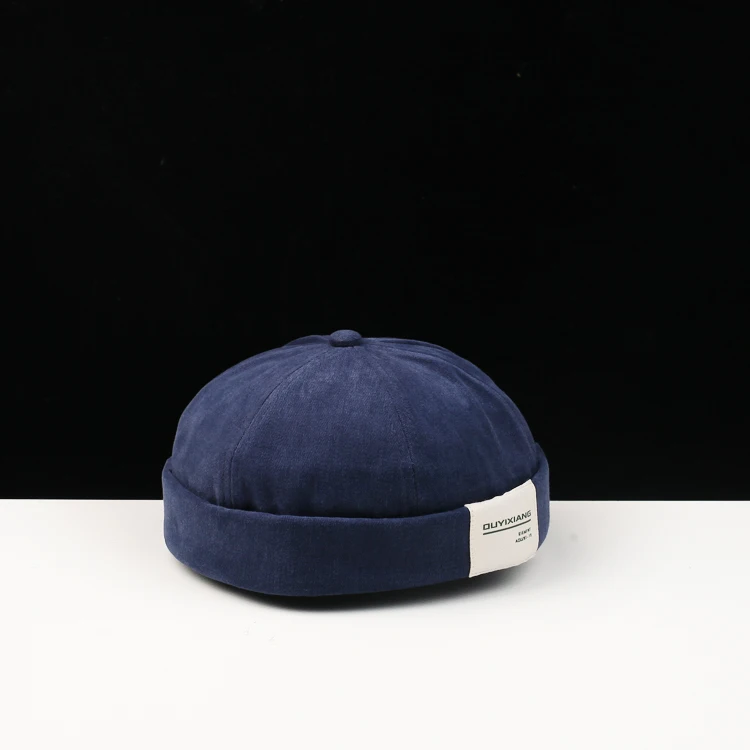 Vintage Docker Cap Brimless Hat Men Hip Hop Boys Beanie Hats Cotton Retro Adjustable Literary Landlord Sailor Women | Аксессуары для