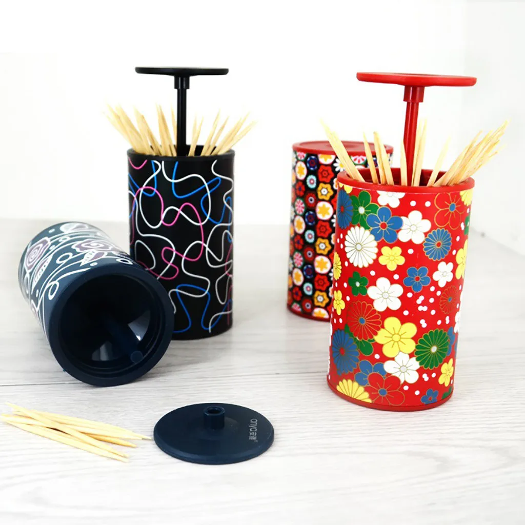 Автоматическая подставка для Зубочисток контейнер Пшеничная солома Бытовая