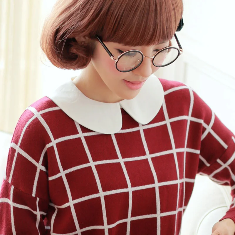Shirt Fake Collar Vintage solid White Black Tie Detachable Lapel False Removable Women Girls Clothes Accessories |