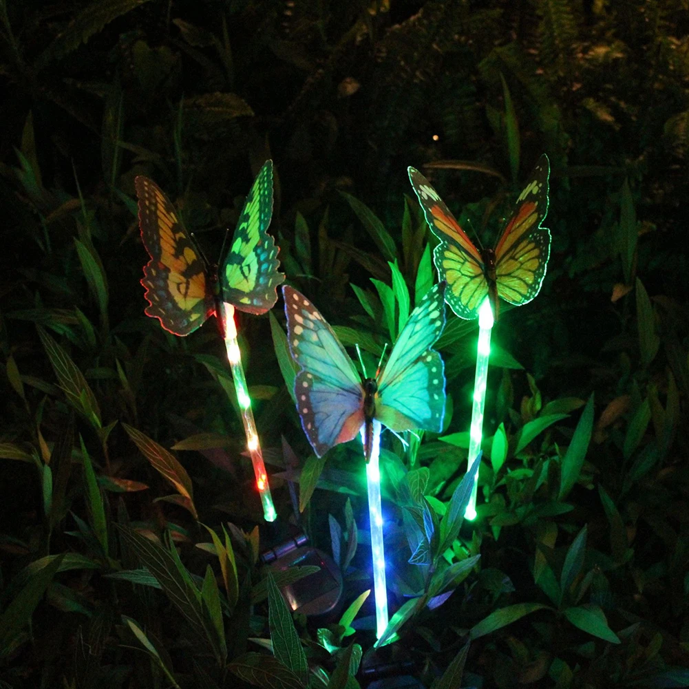 3 шт. Водонепроницаемый светодиодный светильник на солнечных батареях из