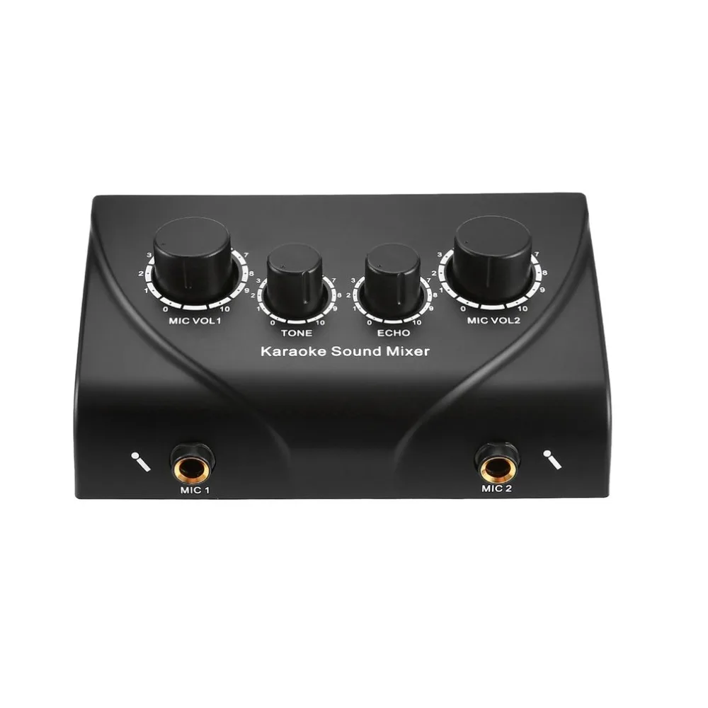 Karaoke Machine Professional Sound Mixer Mini Echo Digital Audio System Devices Microphone Console US Plugs | Электроника