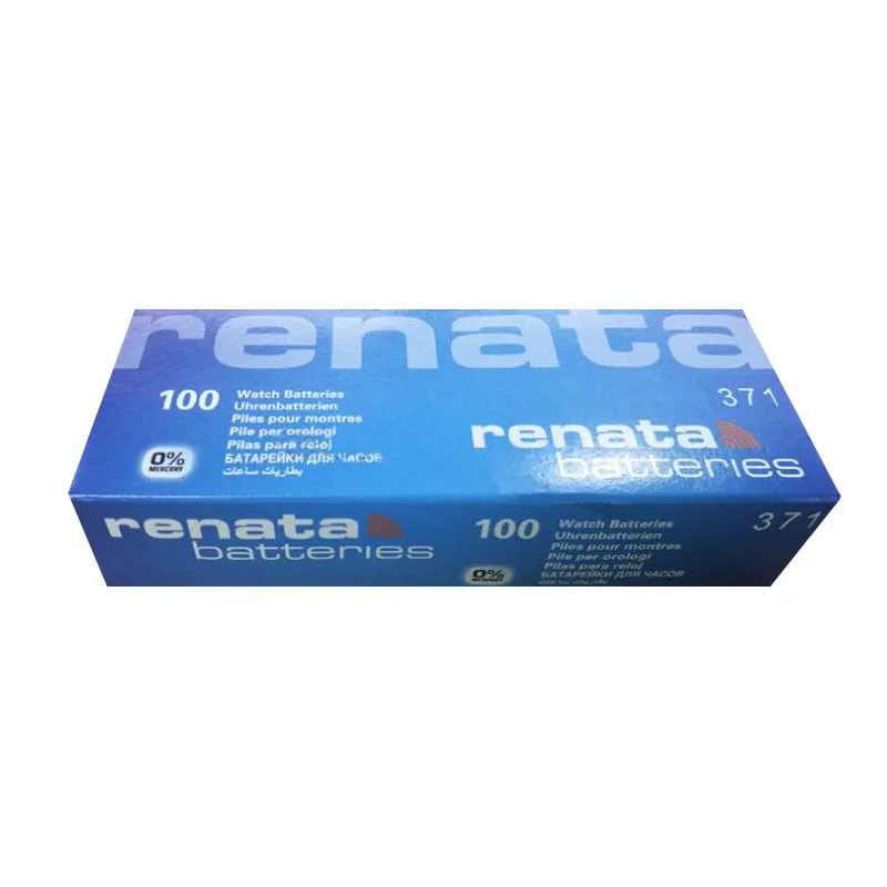 2 шт./лот Renata 371 100% оригинальный новый аккумулятор из оксида серебра для часов