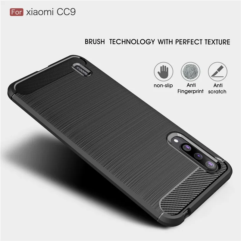 Чехол для Xiaomi CC9 CC 9E мягкий ТПУ чехол из углеродного волокна задней панели Mi9 SE Mi 9