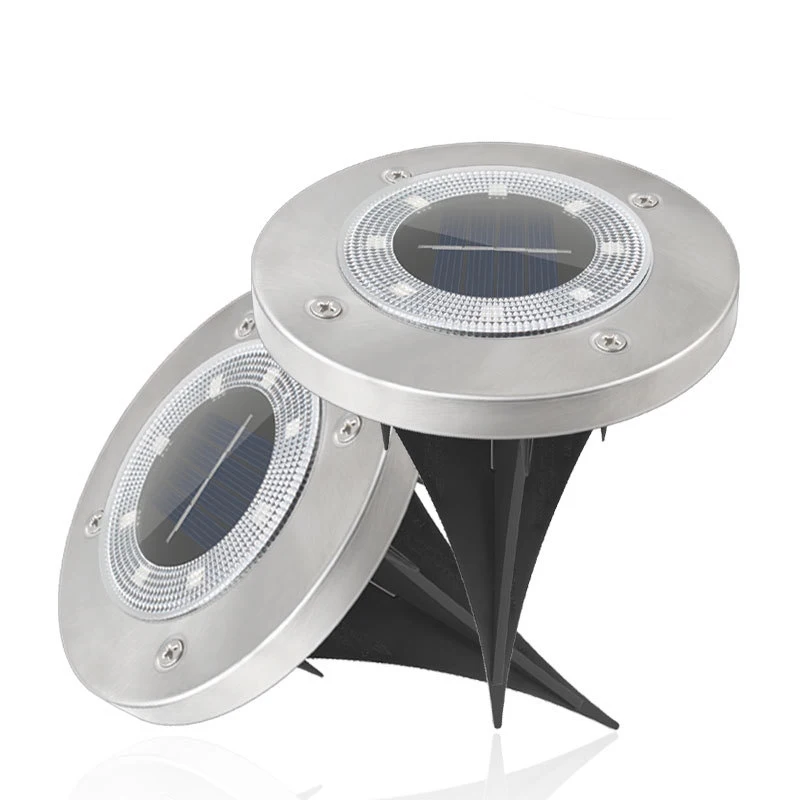 

4 шт./компл. Солнечный пыле 8 светодиодный Цвет утопленные лампы на солнечных батареях Сад Открытый заглубленный ландшафтное освещение JA55