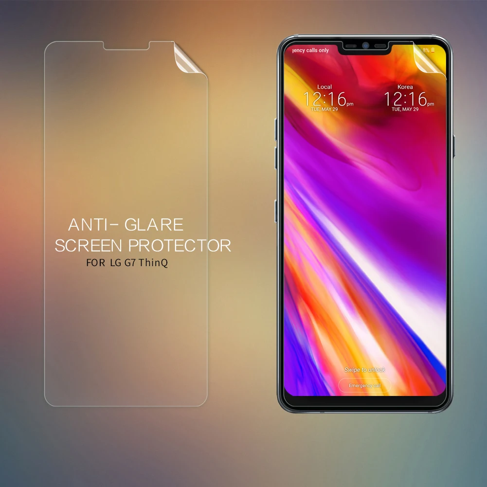 

Для LG G7 ThinQ защита экрана Nillkin прозрачная/матовая мягкая пластиковая пленка для LG G6 Q7 не стекло