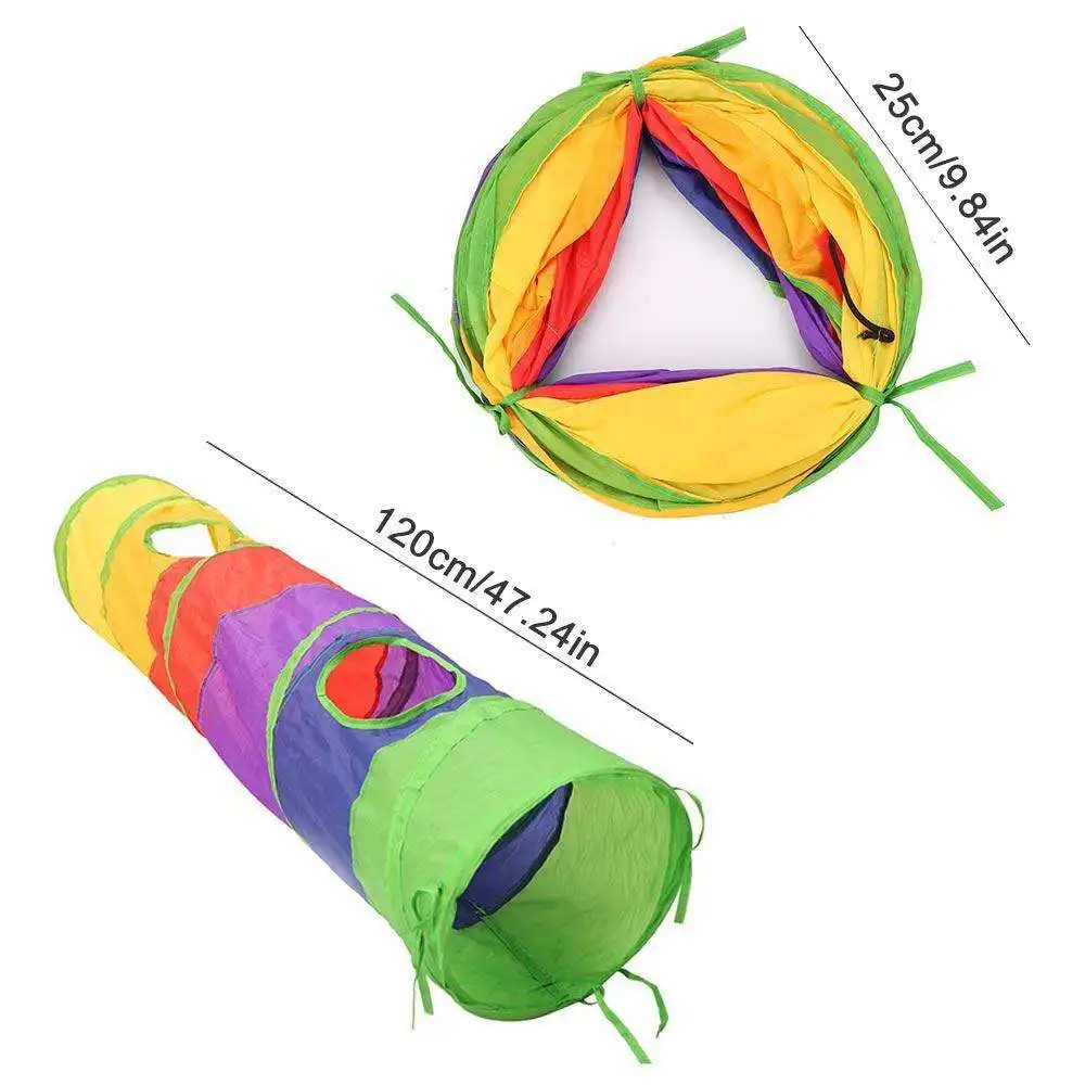 Забавный туннель для животных кошек складной с 2 отверстиями игрушка котят