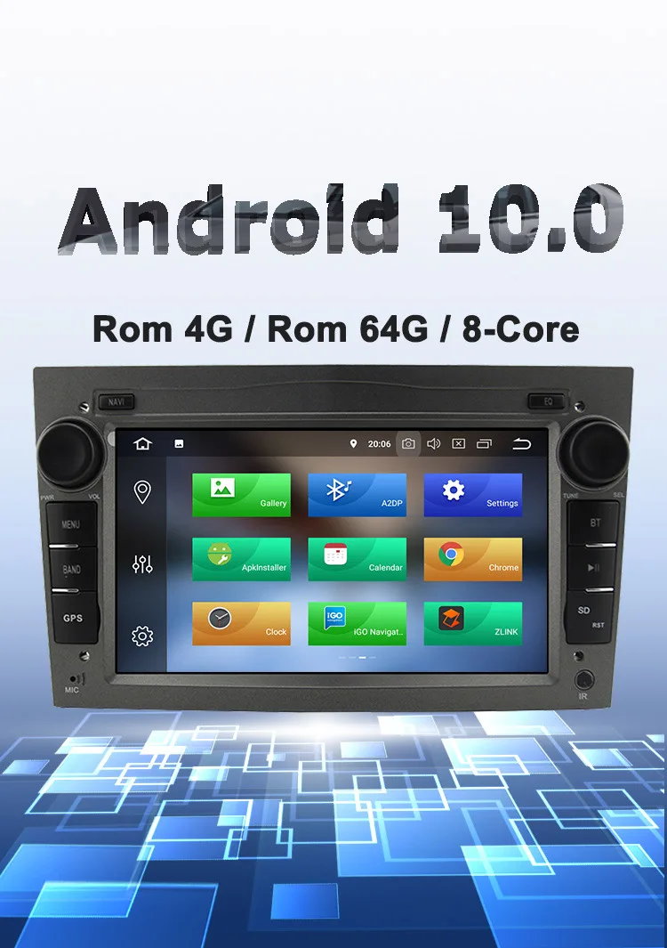 Bonroad 2Din Android 10,0 Автомобильный мультимедийный плеер для Opel Astra Vectra Antara Zafira Corsa радио gps Навигация стерео приемник