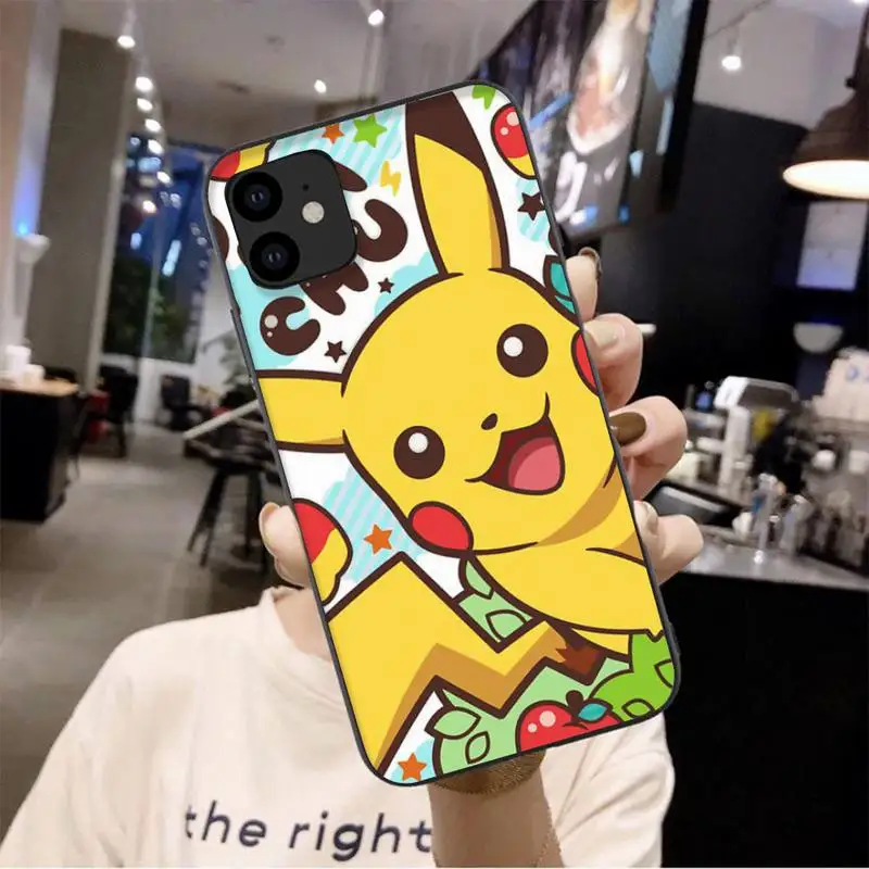 

0 Soft Pikachu Cover Phone Case For Iphone 6 6s 7 8 Plus XR X XS 11 12 Pro Mini Max
