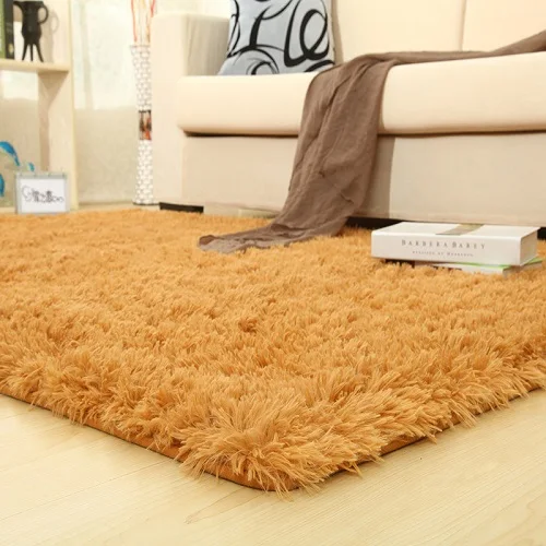 Khaki Carpet Alfombra dormitorio infantil, однотонный коврик для ванной комнаты, нескользящий коврик для гостиной, мягкий детский коврик - Цвет: Khaki Carpet