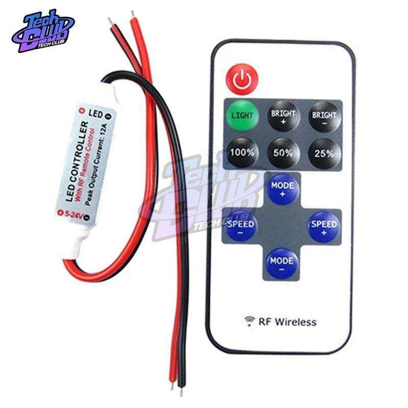 Радиочастотная Беспроводная одноцветная Светодиодная лента 10 клавиш 10000 в пульт