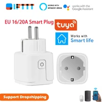 1620a smart wifi plug eu with power monitor smart home wireless socket outlet timer plugs works with alexa google home tuya app