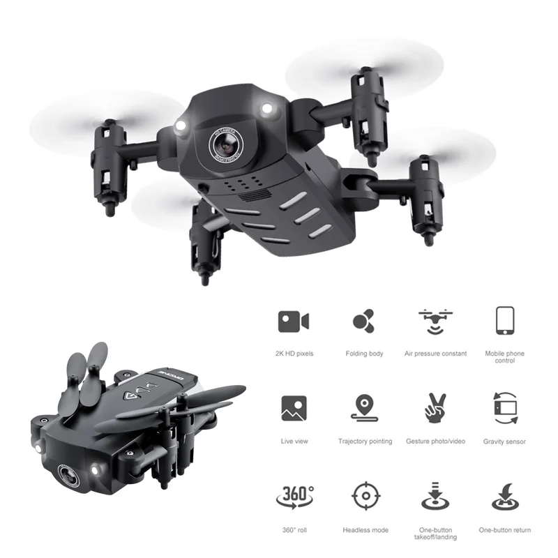 Складной мини Дрон KK8 Радиоуправляемый квадрокоптер HD 1080P 2K камера Wi Fi FPV