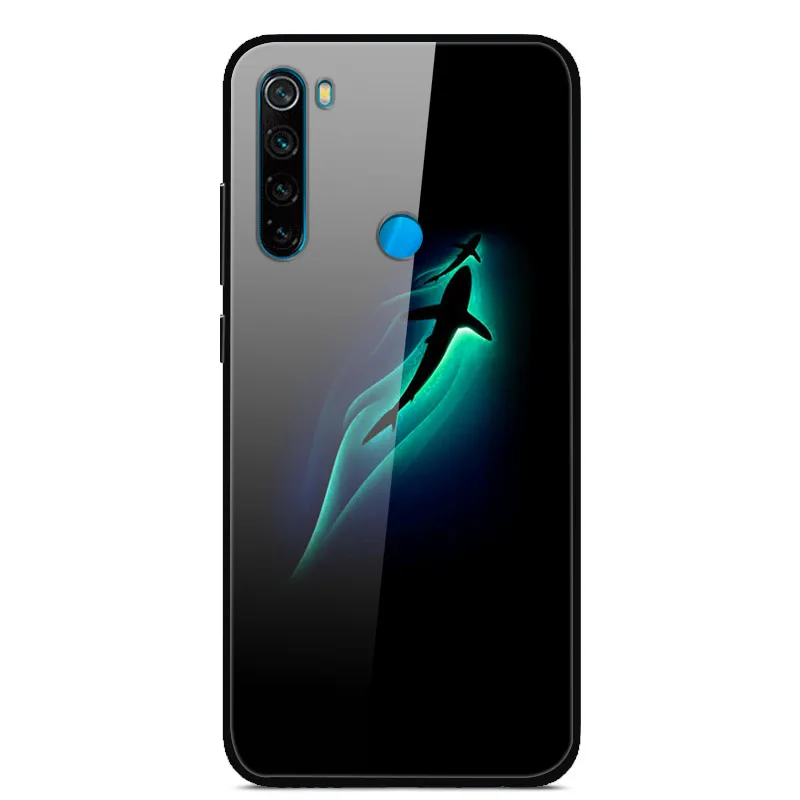 Для Xiaomi Redmi Note 8 чехол из закаленного стекла с печатным жестким чехлом для Xiaomi Redmi Note 8 Note8 чехол для Redmi Note 8 Pro Бампер