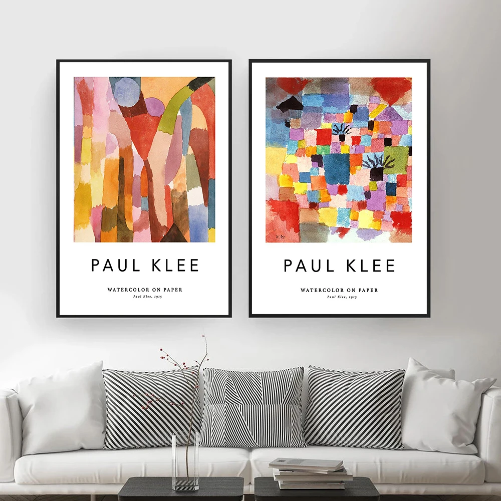

Paul Klee Artwork Exhibition Posters and Prints Color Gallery Wall Art Picture Museum Canvas Painting for Living Room Home Decor