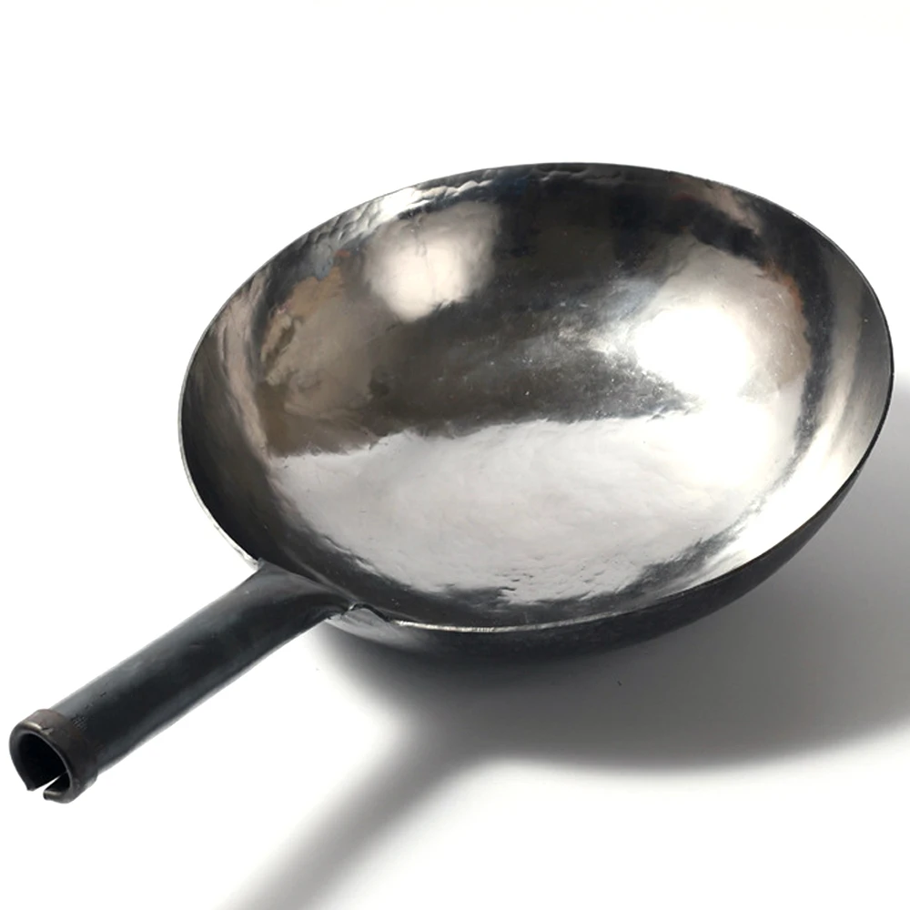 

Large Chinese Traditional Handmade Wok Old-fashioned Iron Woks Non-stick Gas Pot Cookware 32/34 cm Stir-Fry King Wok