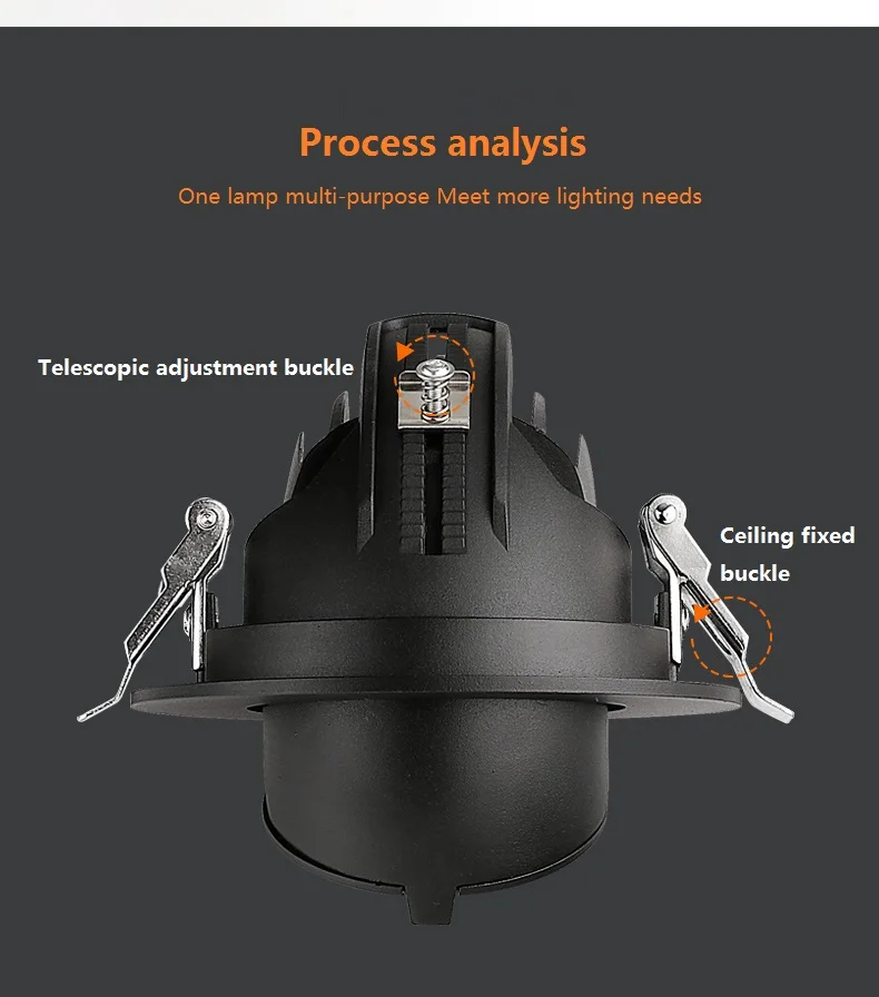 Слон багажник Светодиодный точечный светильник встроенный потолочный на базе cob