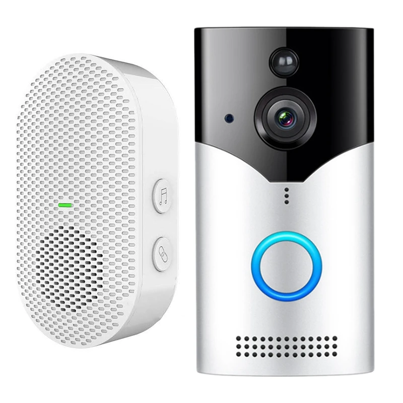 

Wireless Doorbell Chime Home Security Intercom Doorbell Transmitter US Plug & WT602 Doorbell Low Power Video Doorbell