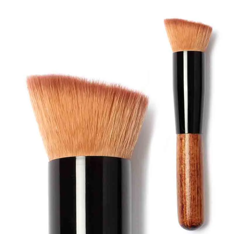 1Pc Multifunction Flat Oblique Head Makeup Brushes Liquid Foundation Beauty Brush Facial Brush Cosmetic Makeup Powder Puff Tools