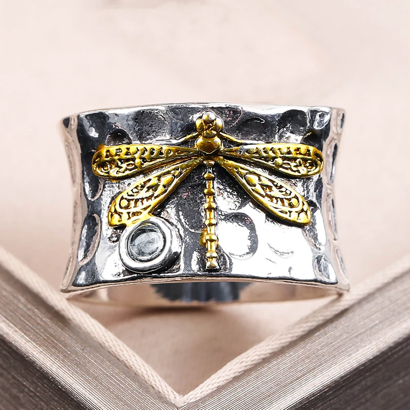 Boho перо вырезка широкий кольца для женщин с рисунком стрекозы лист ювелирные