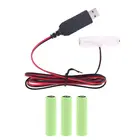 Сменные батарейки LR6 AA кабель питания USB, 1-4 шт., 1,5 в, батарейки AA для светодиодной ленты игрушечные часы
