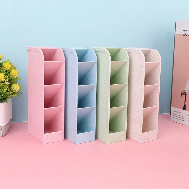 Многофункциональная наискосок вставляется 4 сетки Настольный держатель ручки