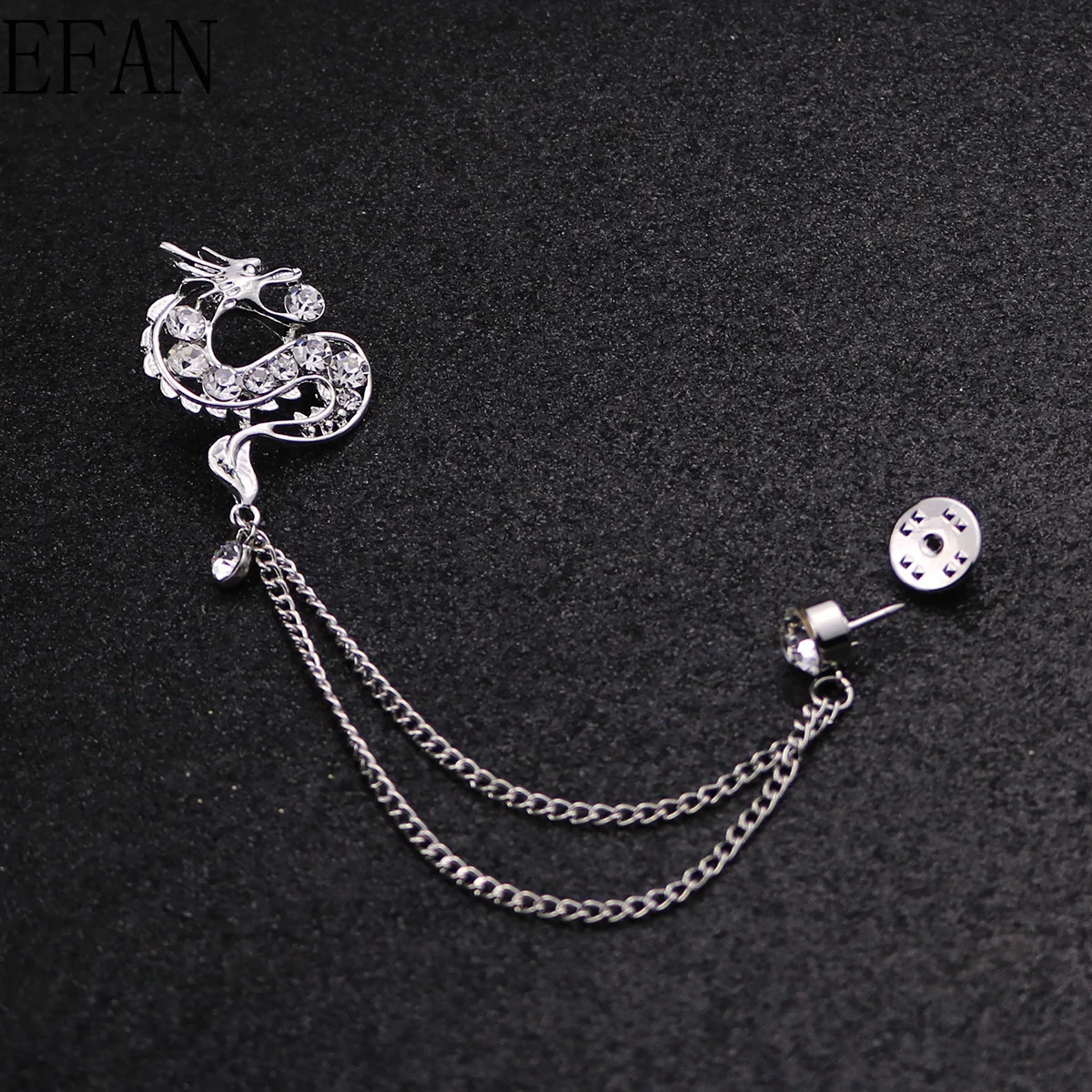 Брошь в китайском стиле с короной и птицей Ювелирное Украшение цепочкой