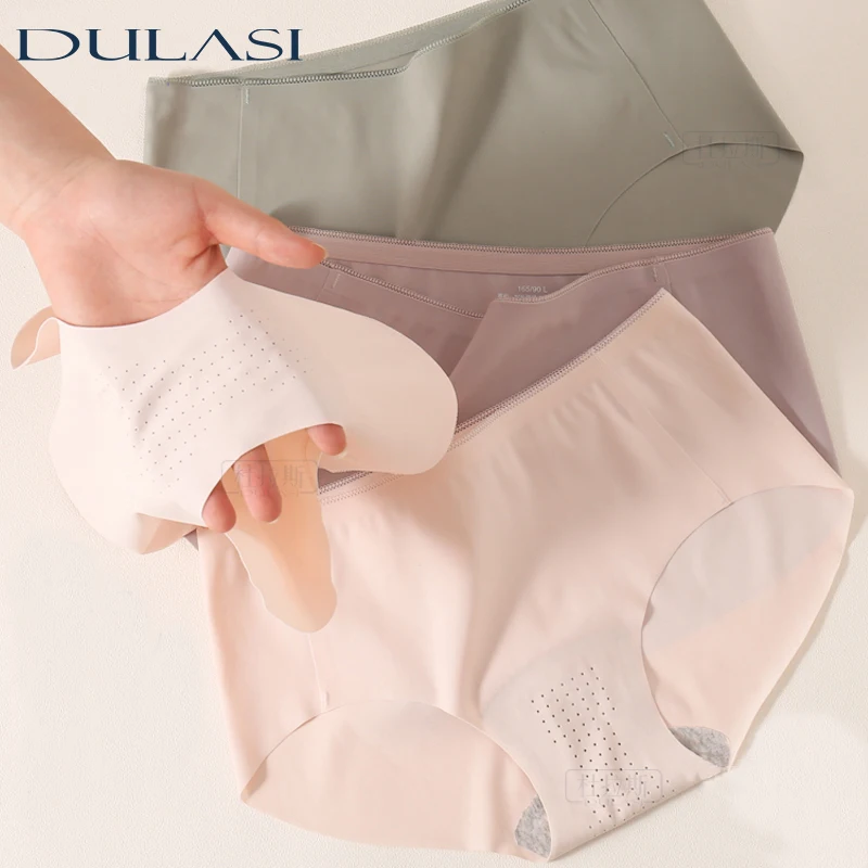 

Ice Silk Panties For Women Solid Female Underwear Seamless Underpants Sexy Lingerie Comfortable Briefs Mid Waist Panties New