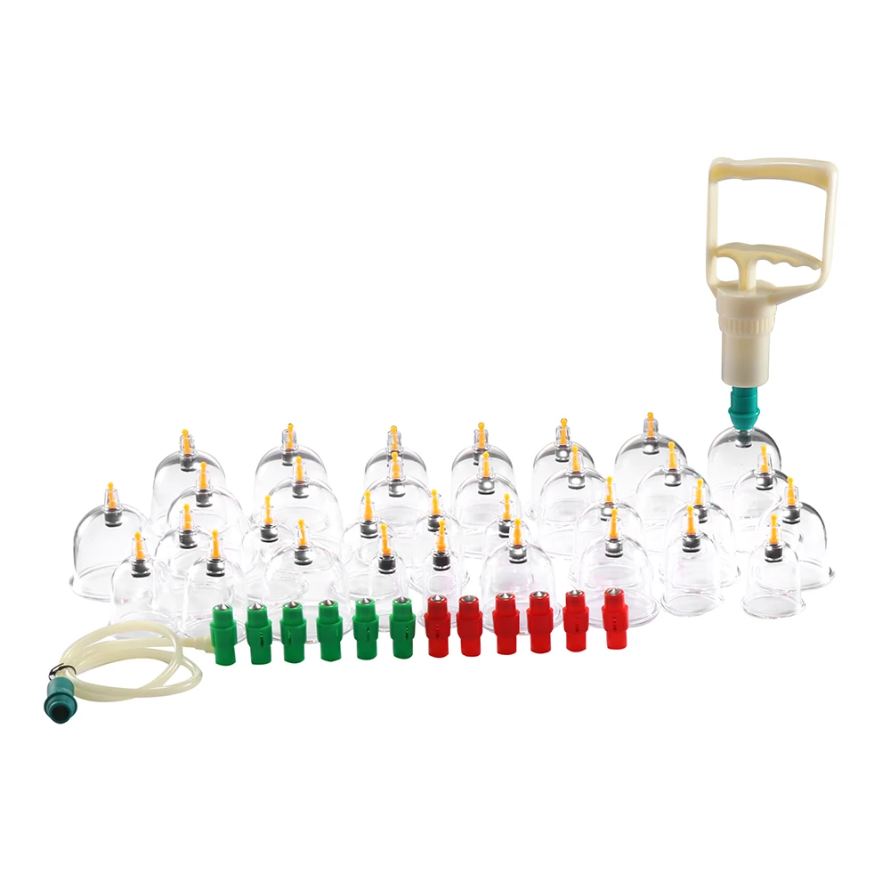 

Vacuum Cupping Kit Vacuum Cupping Set 32pcs Suction Cups With Vacuum Pump Chinese Traditional Medical Massage Therapy Kits
