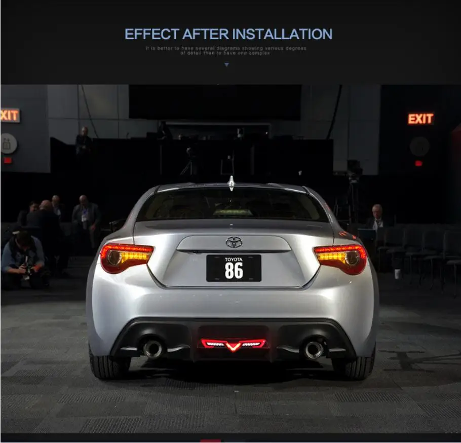 Vland завод для автомобильного бампера для Toyota 86 модифицированный светодиодный бампер лампа 2012 для BRZ бампер свет с DRL