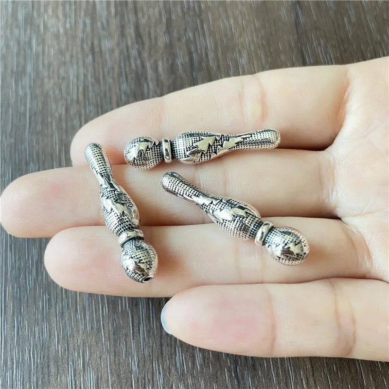 JunKang  Alloy Vertical Stripes Pattern Connectors Jewelry Making DIY Handmade Rosary Prayer Beads Bracelet Accessories Muslim images - 6