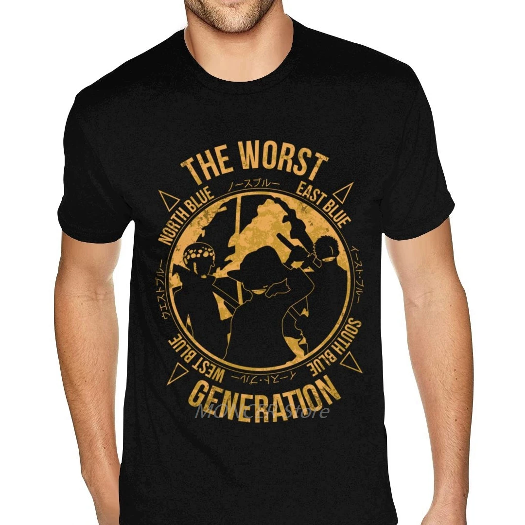 

One Piece The Worst Generation -Shirts Family 90S -Shirt Homme Short Sleeves Sale Clothing