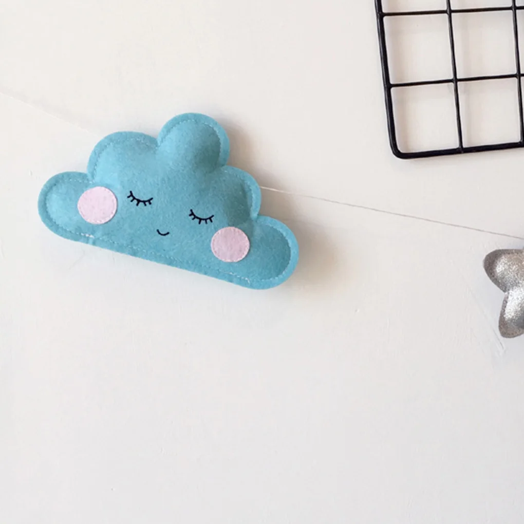 Nordic Felt String Cloud Garland Party Banner Kids Room Hanging Wall Decor Tent Bed Baby Shower Bunting Ornament | Дом и сад