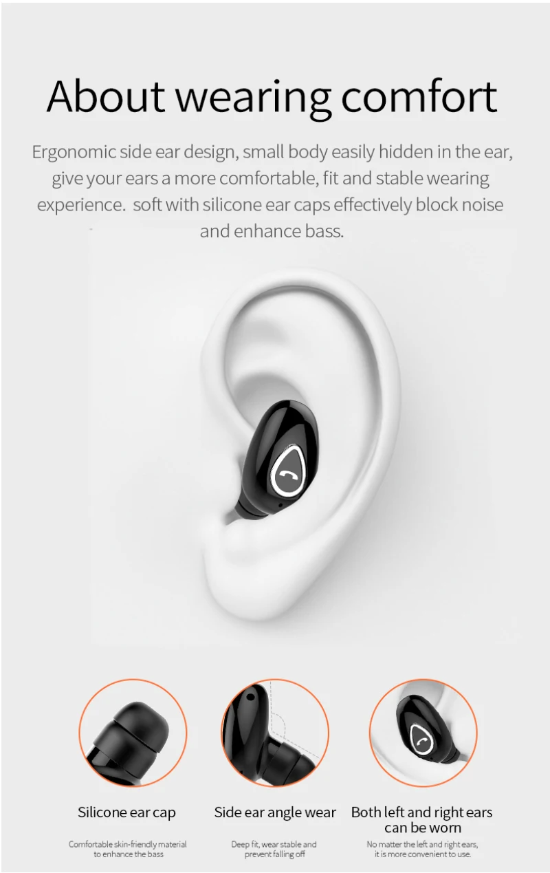 

Mini Single Bluetooth Earphones Wireless Earbuds In Ear Handsfree With Mic Stereo Sport Bluetooth Headset For All Smart Phone