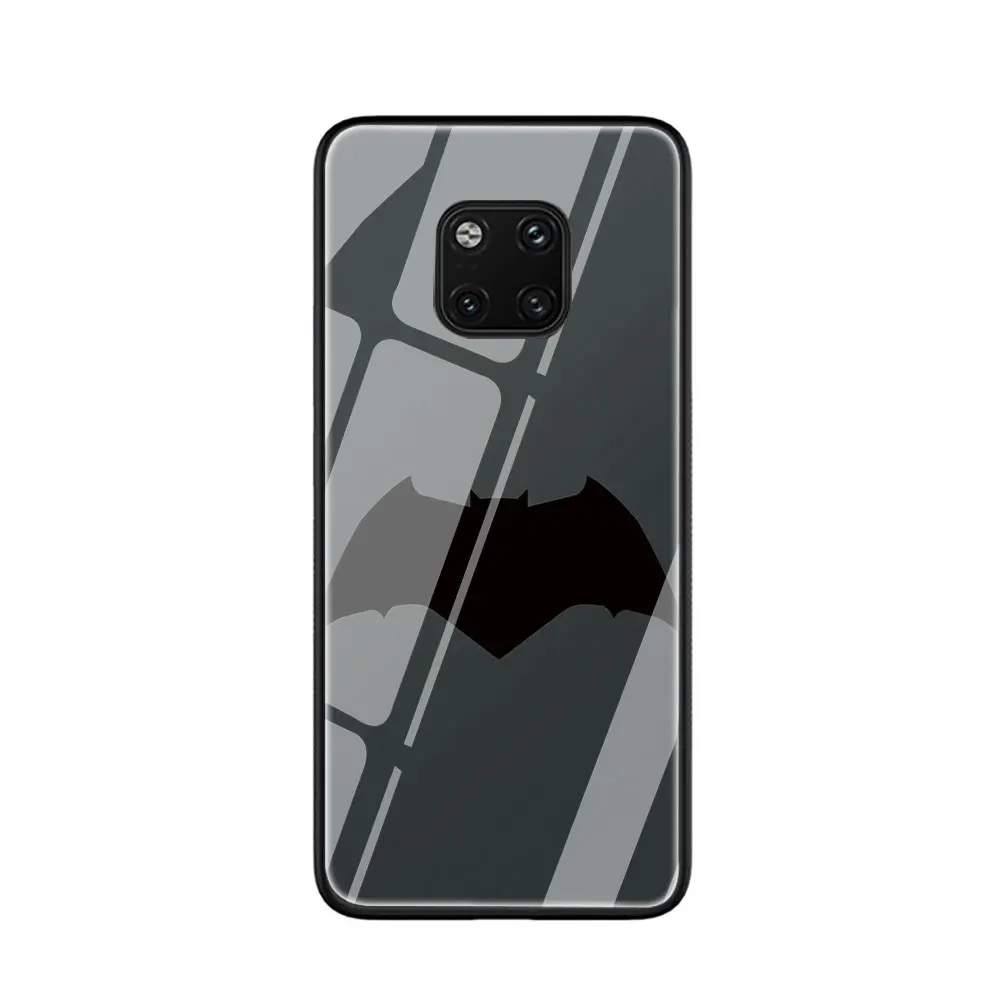 Marvel Бэтмен логотип закаленное стекло крышка чехол для Huawei P10 P20 30 mate 20 Honor 9 10 Lite Pro 7A 8X P Smart