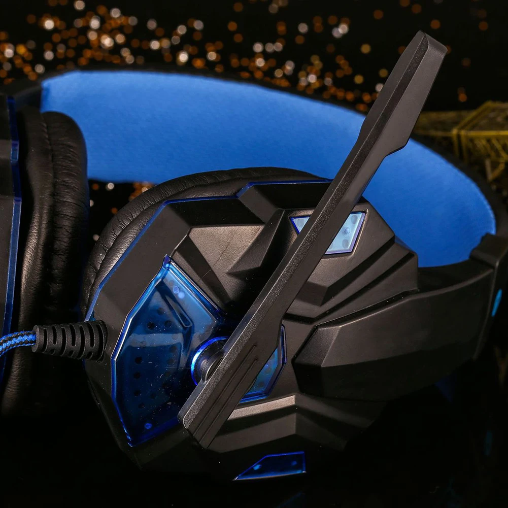 3,5 мм Игровые наушники, игровая гарнитура, Casque Gamer, стерео наушники с микрофоном, светодиодные игровые гарнитуры для ПК, компьютера, P S 4