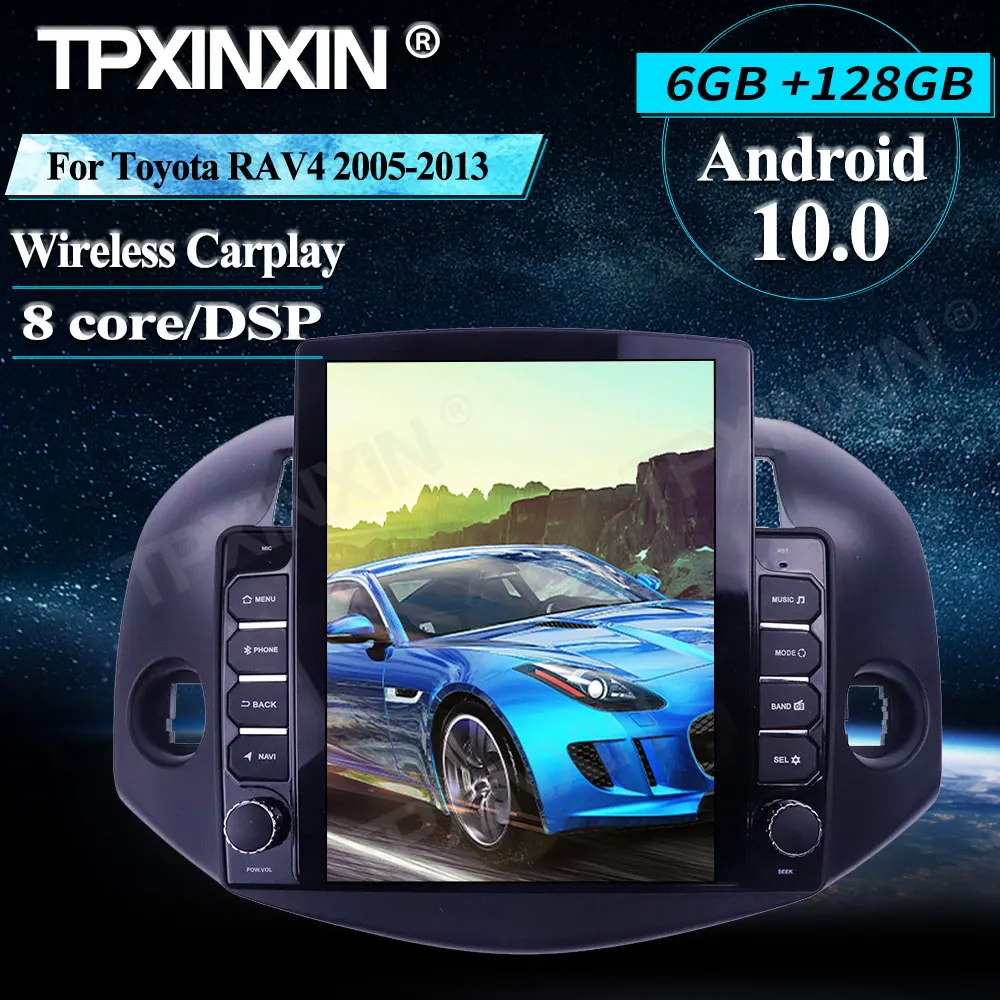 구매 도요타 RAV4 2005-2013 무선 Carplay 6G + 128G 안드로이드 10.0 GPS 멀티미디어 플레이어 Headunit 오디오 라디오 네비게이션