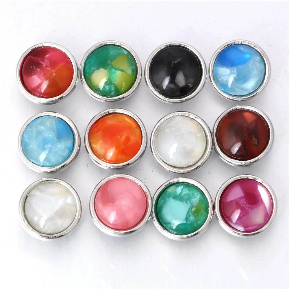 10 шт./лот Новые разноцветные резиновые круглые мини кнопки для женщин подходят 12