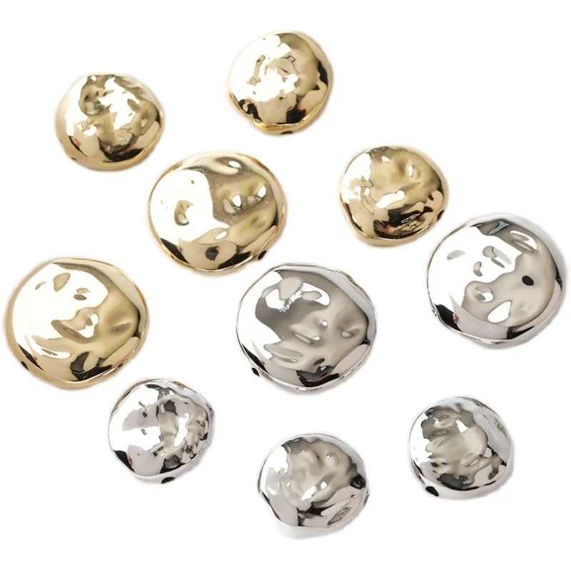 Сплющенные вогнуто-выпуклые нестандартные круглые Имитационные жемчужины в