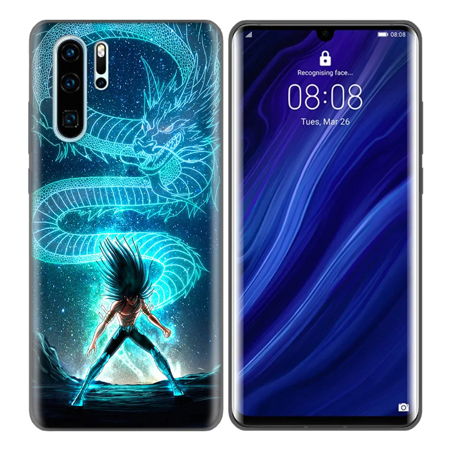 Saint Seiya Shiryu Черный силиконовый чехол с рисунком аниме для Huawei P30 P20 P10 Mate 30 20 10 Lite Pro