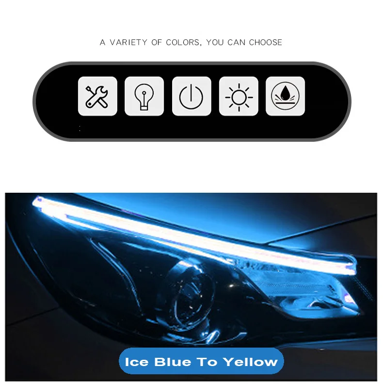 OLOEY 2 шт. светодиодные дневные ходовые огни DRL поворотные полосы автомобильные