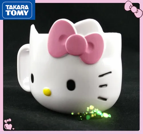 

TAKARA TOMY Hello Kitty Cartoon Mug Mouth Cup Milk Cup Tumbler Rinse Cup Handle Toothbrush Cup