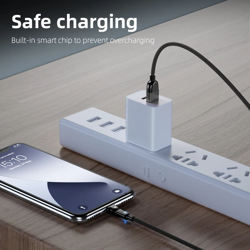 Кабель USB для iPhone 13 12 Pro Max 11 mini XR XS 8 7 6 Plus 5 180 SE с поворотом на 5s градусов быстрой