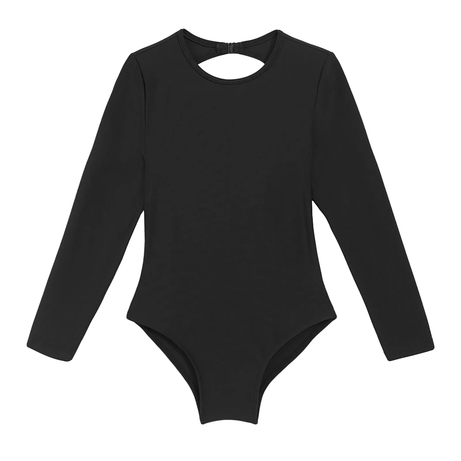 

Professional Kids Girls Ballet Tutu Costumes Workout Bodysuit Long Sleeves Open Back Ballet Dancer Gymnastics Leotards Dancewear
