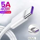 Кабель USB Type-C, 5A, для oneplus nord 6T, 7, 7t, 8, Huawei mate 30, p30, 40 pro