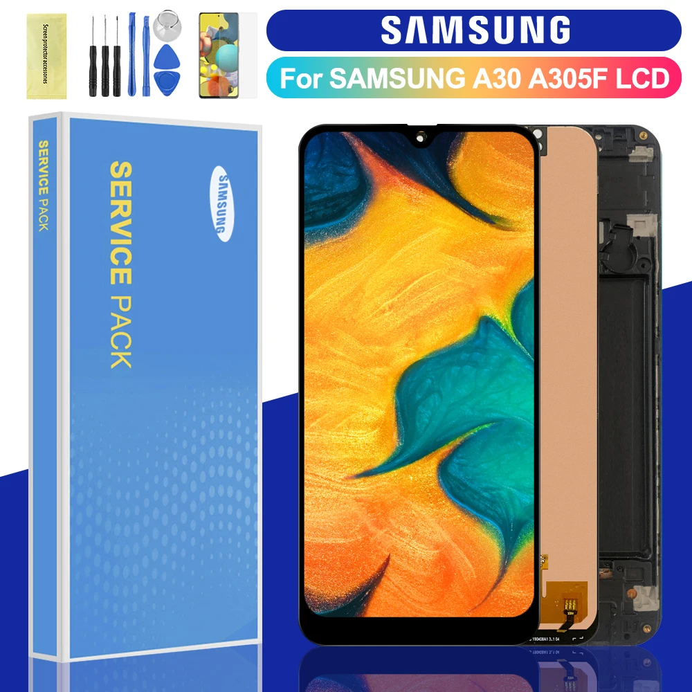 ЖК дисплей для Samsung Galaxy A30 сенсорный экран с дигитайзером в сборе A305/DS A305F A305FD A305A