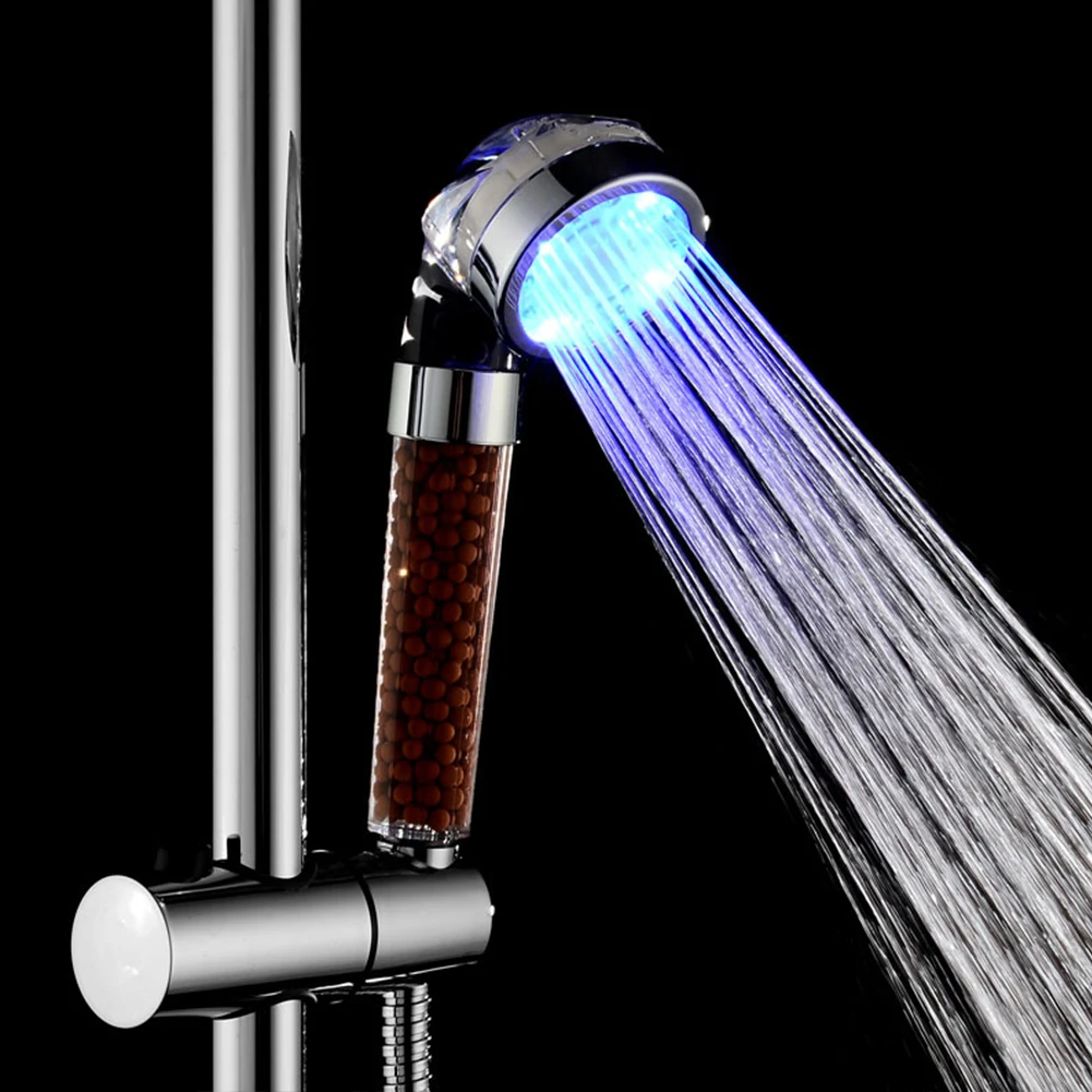 Насадка для душа с RGB-светодиодный регулируемая насадка воды высокого давления