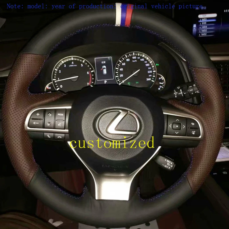 

Customized DIY Hand-stitched Leather Car Steering Wheel Cover for lexus nx200 is300 gs300 nx200 ls460 es240 series Accessories