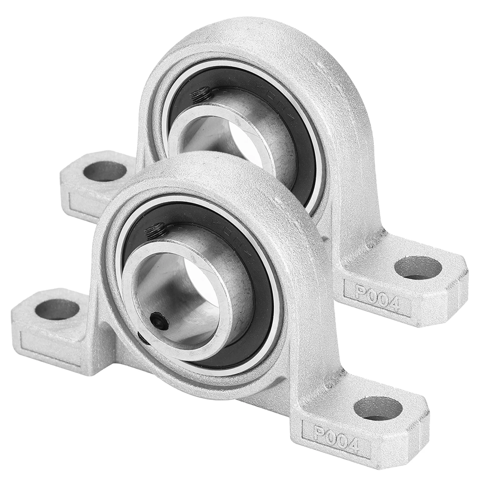 

2Pcs/Set KP004 Vertical Bearing Pillow Block Bearing Mounted Ball Zinc Alloy Bearing 20mm Inner Diameter for Process Machinery