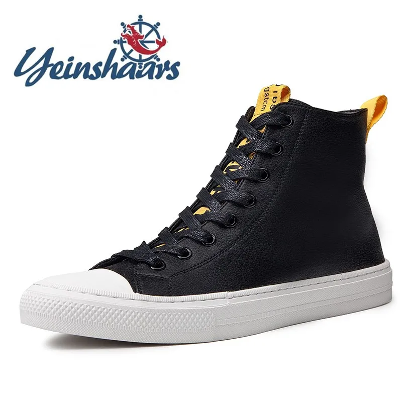 Мужские повседневные кожаные кроссовки нескользящая модная обувь удобные