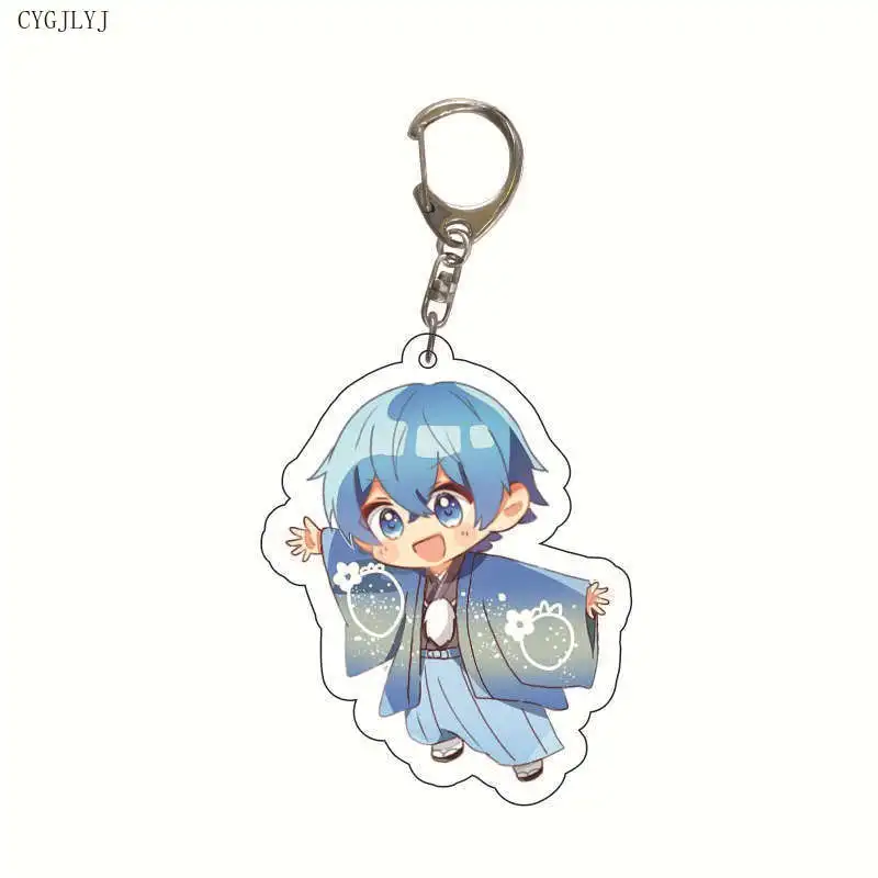 

Брелок для ключей с подвеской в виде фигурки девушки, мужчины, аниме, клубника, искусственная подвеска, Nanamori, Jel, Satomi, корень двоеца, Rinu, акрило...